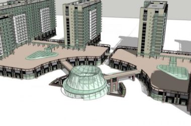 SketchUp Model: Modern Multi-Story Commercial and Residential Complex-BIM WORLD