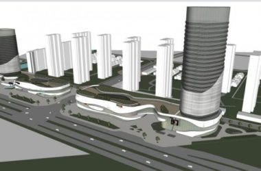 SketchUp Complex Model: Modern Super High-Rise Commercial and Hotel Development-BIM WORLD