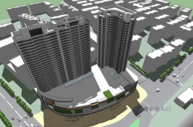 SketchUp Model of a Modern High-Rise Commercial and Residential Complex-BIM WORLD