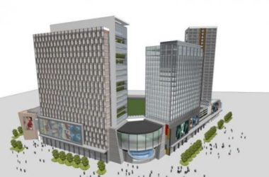 SketchUp Complex Model: Multi-Story Modern High-Rise Office and Residential Building-BIM WORLD