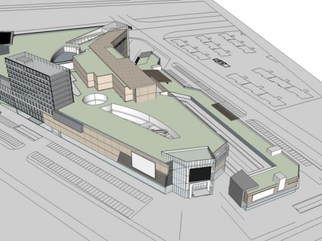 Modern Multi-Story Commercial Complex Designed in SketchUp