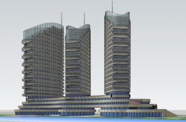 SketchUp Complex Model: Multi-Story Modern Commercial and Residential Building-BIM WORLD