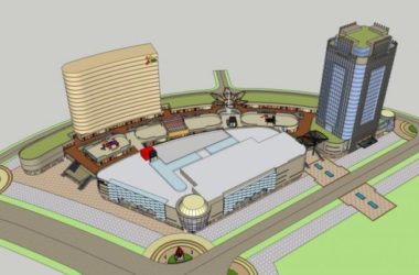 SketchUp Complex Model: Multi-Story Modern Commercial Building Featuring Hotel and Office Spaces-BIM WORLD