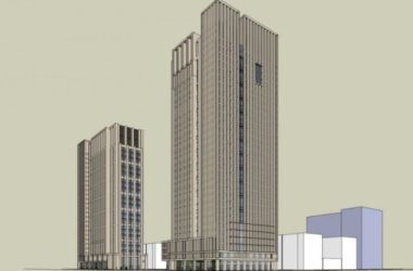 Modern High-Rise Office Building Model in SketchUp-BIM WORLD