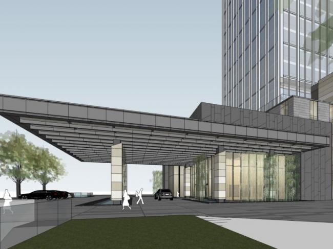 Modern Super High-Rise Hotel Model in SketchUp