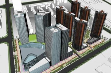 Modern Super High-Rise Office Building SketchUp Model-BIM WORLD