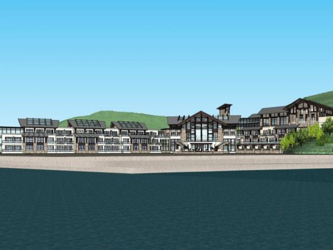 SketchUp Multi-Story Hotel Model Featuring Traditional Chinese Architecture