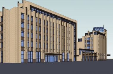 Modern Multi-Story Office Building Model in SketchUp-BIM WORLD