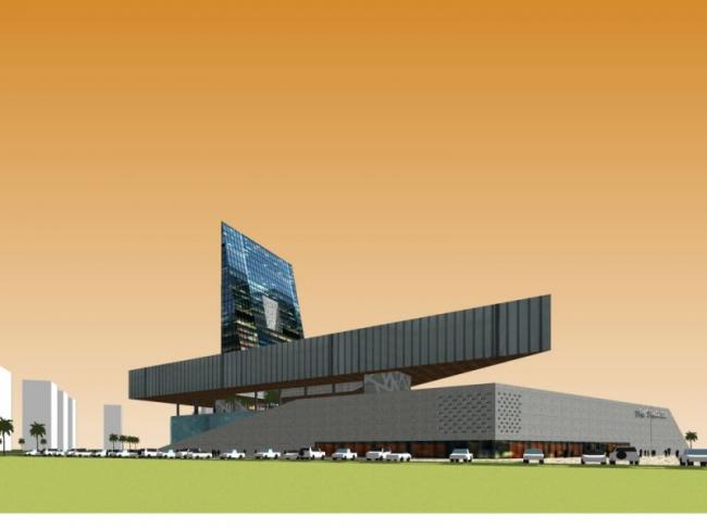 SketchUp Cultural Model: Modern Multi-Story Art Center Architecture