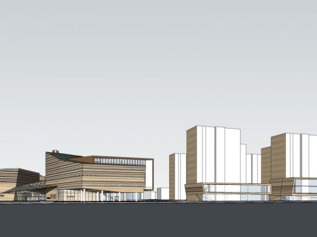 Modern Multi-Story Hotel Model in SketchUp