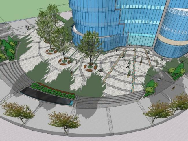 SketchUp Complex Model: Multi-Story Modern Commercial and Residential Building