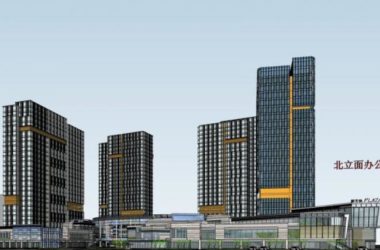 SketchUp Complex Model: Multi-Story Modern Commercial, Residential, and Office Building-BIM WORLD