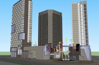 SketchUp Complex Model: Multi-Story Modern Commercial, Residential, and Office Building-BIM WORLD