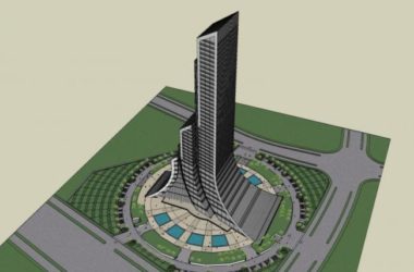 SketchUp Complex Model: Modern Super High-Rise Urban Office Complex-BIM WORLD