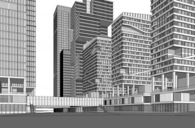 SketchUp Complex Model: Ultra-High-Rise Urban Development Featuring Residential and Office Spaces in Modern Style-BIM WORLD