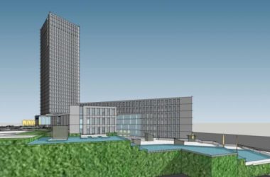 SketchUp Model of a Modern Super High-Rise Urban Complex with Commercial and Office Spaces-BIM WORLD