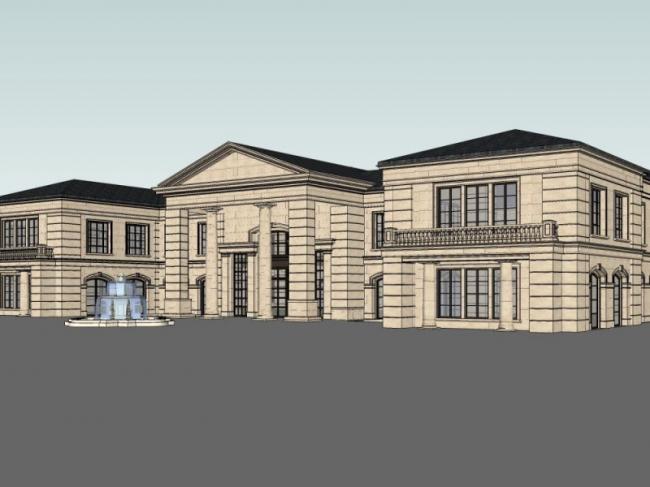 SketchUp Business Model: Designing a French-Style Low-Level Clubhouse