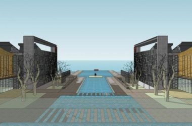 Modern Multi-Story Hotel Model in SketchUp Inspired by Chinese Design-BIM WORLD