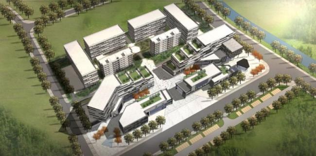 SketchUp Business Model: Modern Multi-Story Commercial Street Design