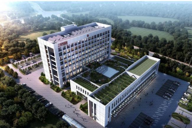 Modern Multi-Story Hospital Model in SketchUp