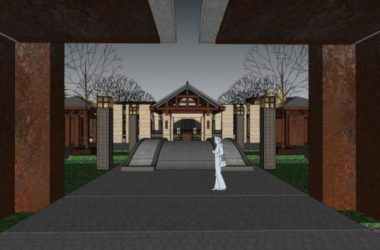 SketchUp Business Model: Modern Low-Level Clubhouse Design-BIM WORLD