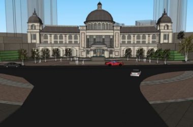 SketchUp Business Model: Multi-Story Classical Style Commercial Club-BIM WORLD