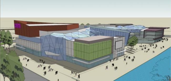 Modern Multi-Story Commercial Complex Designed in SketchUp