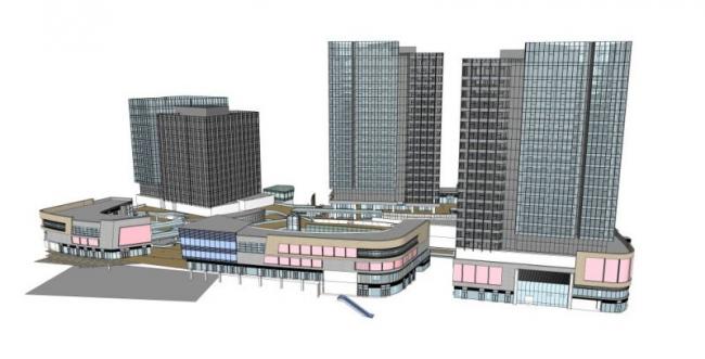 SketchUp Business Model: Designing Modern Multi-Story Commercial Buildings