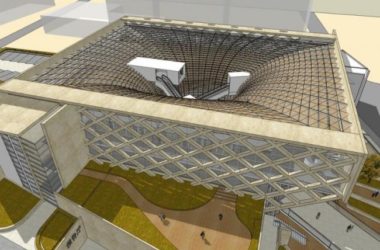Modern Multi-Story Library Cultural Model in SketchUp-BIM WORLD