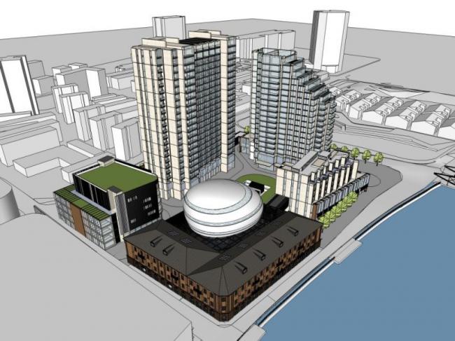 Modern Multi-Story Office Building Model in SketchUp