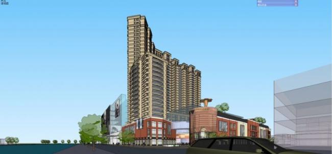 SketchUp Complex Model: Multi-Story Commercial and Residential Building in Classical Style