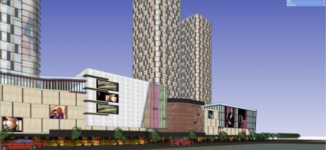 Modern Multi-Story Commercial and Residential Complex in SketchUp