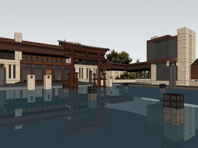 SketchUp Business Model: Modern Low-Level Clubhouse Design