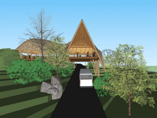 Modern Observatory Landscape Design in SketchUp
