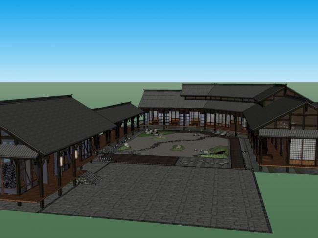 SketchUp Business Model: Exploring Clubhouse, Japanese Style, and Dry Landscape Design