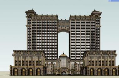 SketchUp Business Model: Designing High-Rise Commercial Buildings with European Classical Style-BIM WORLD