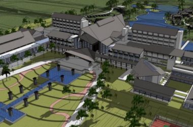 SketchUp Model of Shenzhen Yinxiu Shanju: Multi-Story Chinese-Style Hotel-BIM WORLD