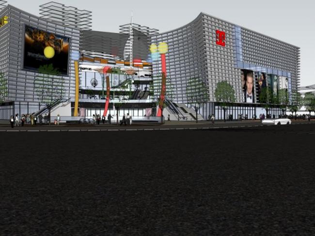 SketchUp Complex Model: Multi-Story Modern Commercial Building