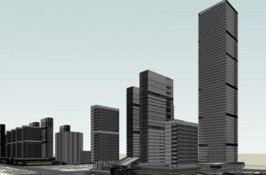 Modern Super High-Rise Office Model in CBD Central Business District-BIM WORLD
