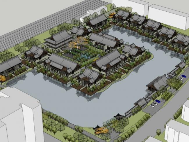 SketchUp Business Model: Designing a Multi-Story Chinese-Style Club