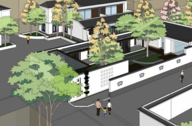 SketchUp Business Model: Modern Chinese-Style Low-Rise Clubhouse Design-BIM WORLD