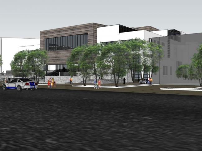 SketchUp Cultural Model: Modern Multi-Story Theater Architecture