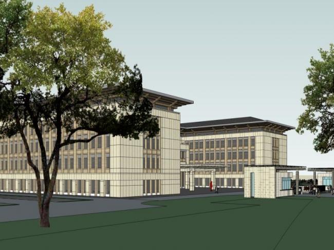 Modern Multi-Story Party School Office Model in SketchUp