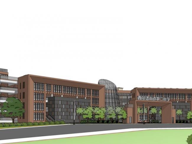 Modern Multi-Story School Campus Design in SketchUp