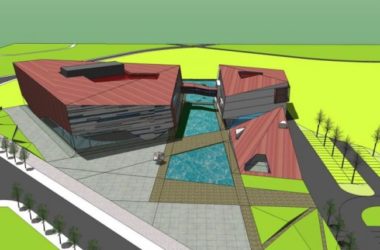 SketchUp Cultural Model: Modern Multi-Story Activity Center Architecture-BIM WORLD
