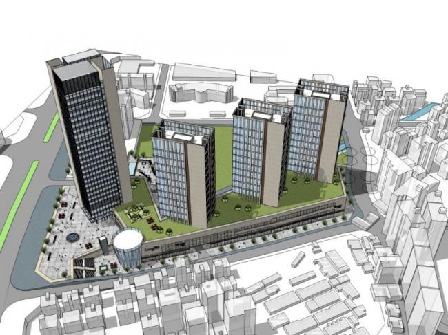 SketchUp Office Model | Modern Super High-Rise Office Building Design