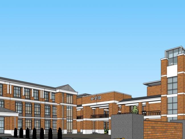 SketchUp School Model: Multi-Story Classical Campus Architecture