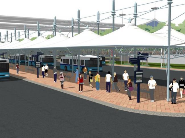 Modern Station Square Landscape Design | SketchUp Model