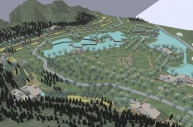 Modern Mountain Landscape Design in SketchUp-BIM WORLD