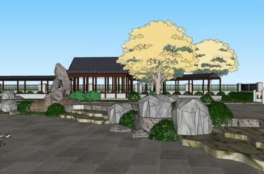 SketchUp Landscape Model: Traditional Chinese Garden and Architecture Design-BIM WORLD